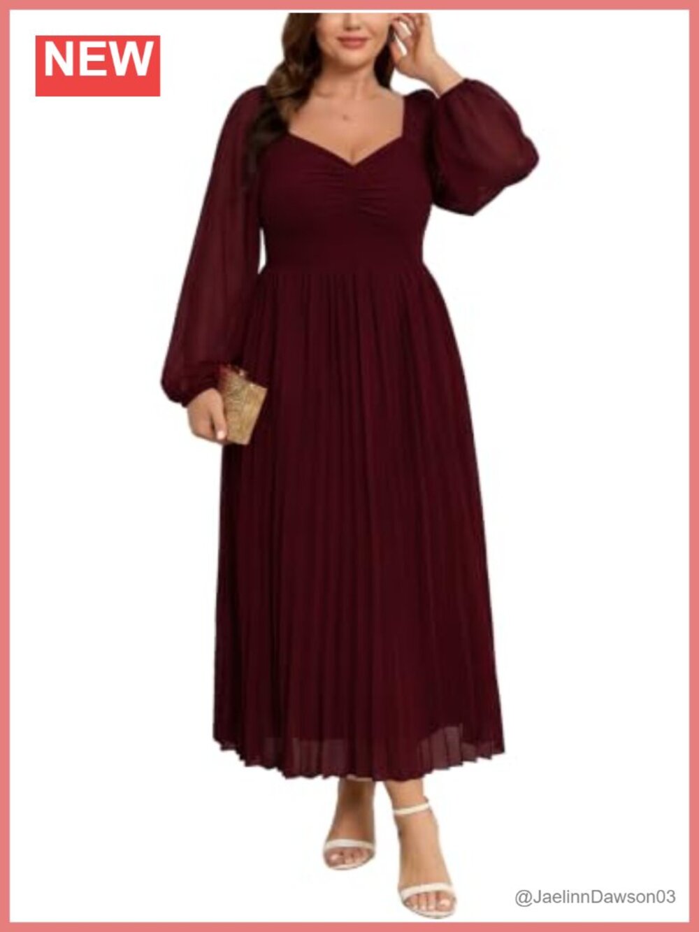 SHESTARR Plus Size Maxi Dress Sweetheart Chiffon Wedding Guest